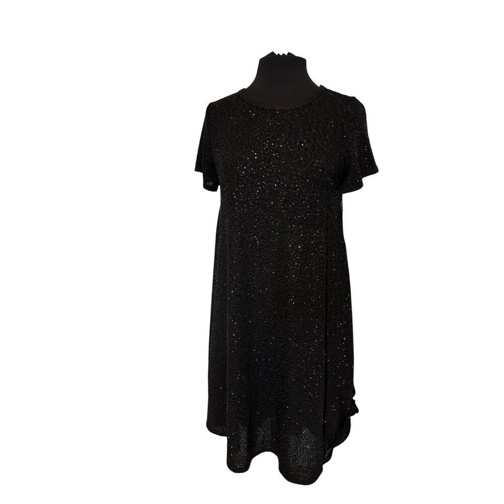 LuLaRoe Elegant‎ Sparkly Black Carly Dress – Small